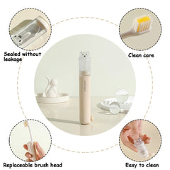 Mini travel toothbrush and toothpaste set