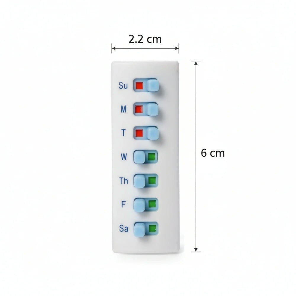 Weekly Pill Reminder with Color-Coded Indicators