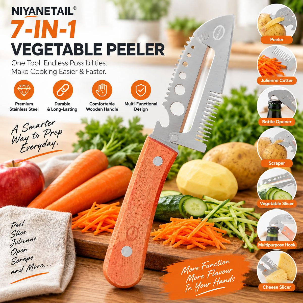7 in 1 Kitchen Knife Peeler (IMPORTED)