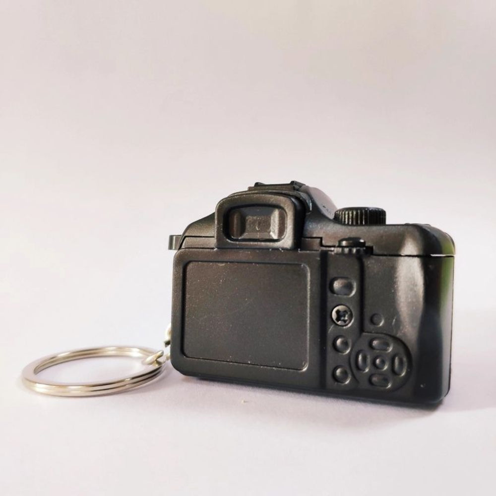 Mini SLR Camera LED Flashlight Keychain