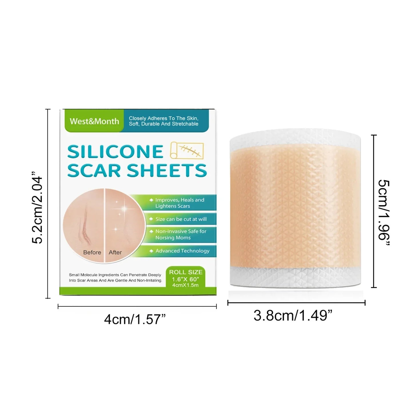 Silicone Scar Medical Skin Care & Pimples Removel Tape
