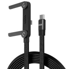 2-in-1 Invisible Holder Charger Cable with Stand - 240W Fast Charging