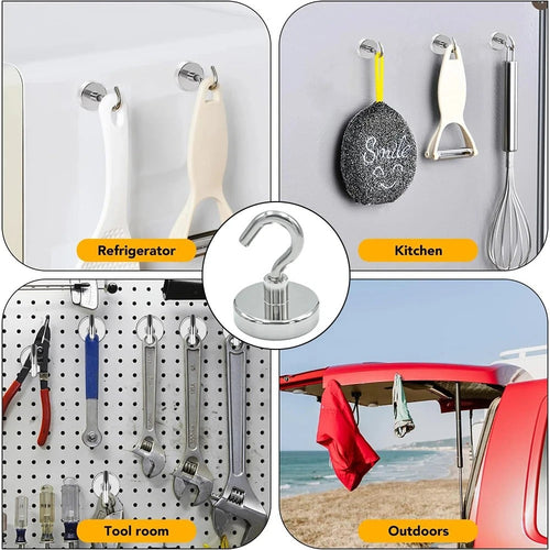 Wall-mounted Heavy Duty Magnet Hook(PACK OF 2)