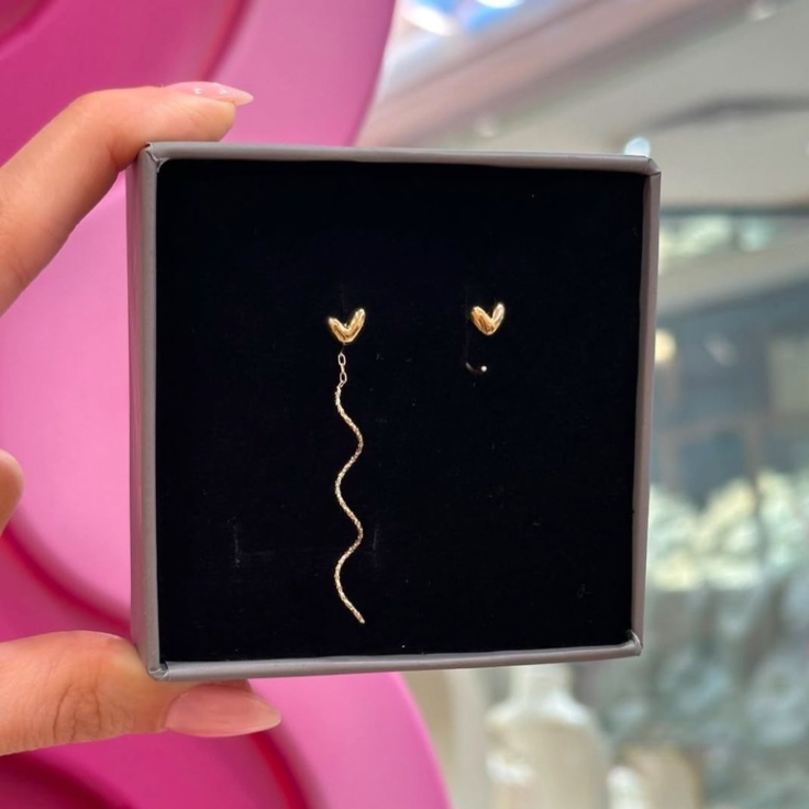 Heart Wave Earrings