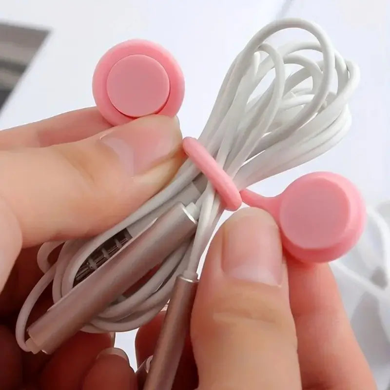 5pcs Silicone Magnetic Cable Winder
