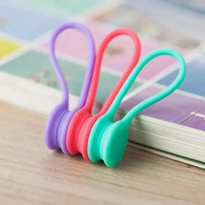 5pcs Silicone Magnetic Cable Winder