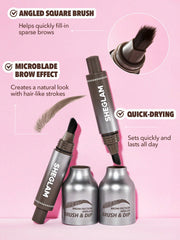 SHEGLAM Taupe Brow Fection Angled Brush & Dip