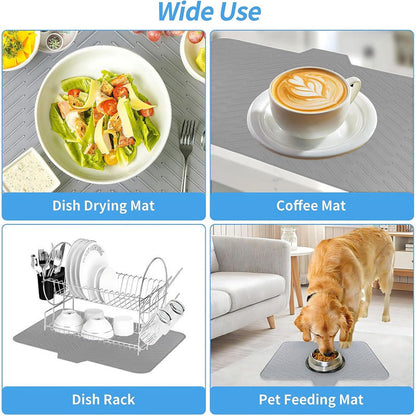 Silicone Dish Drying Mat for Kitchen Counter
