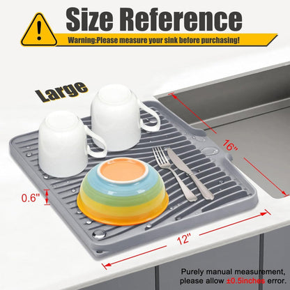 Silicone Dish Drying Mat for Kitchen Counter