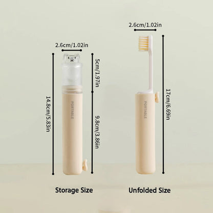 Mini travel toothbrush and toothpaste set
