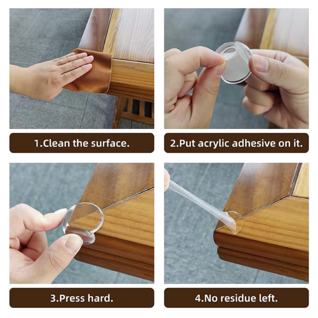 Baby/Toddler Silicone Corner Protectors - 4 Pack