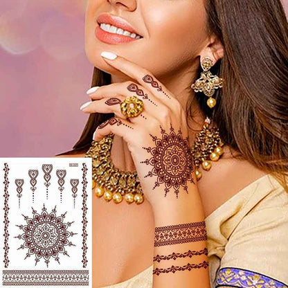 Waterproof Mehndi Stickers Pack of 3