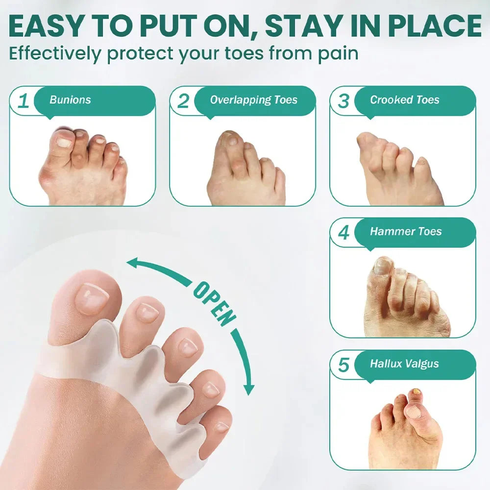 Soft Silicone Toe Spacer & Foot Corrector