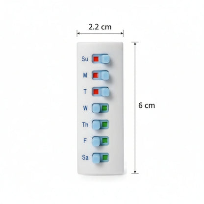 Weekly Pill Reminder with Color-Coded Indicators