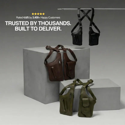 Adjustable Medieval Leather Harness Holster Bag