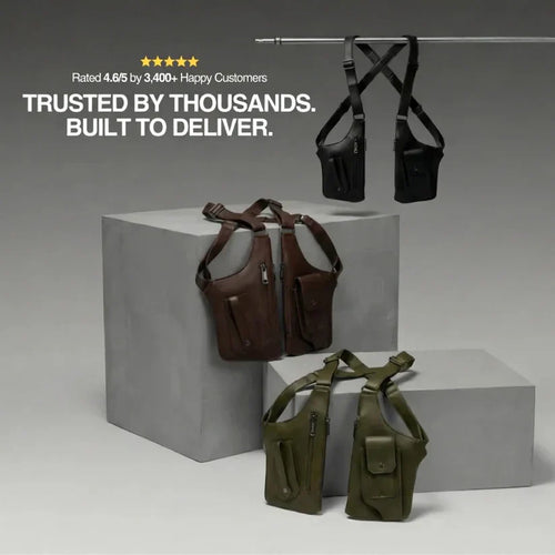 Adjustable Medieval Leather Harness Holster Bag