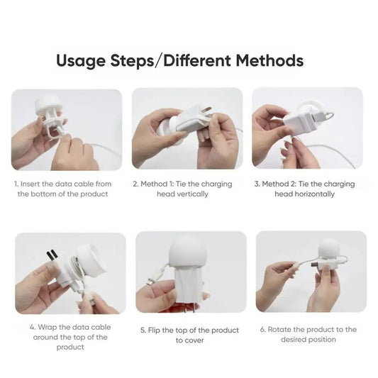 Portable Data Cable Winder with Silicone Binding Belt