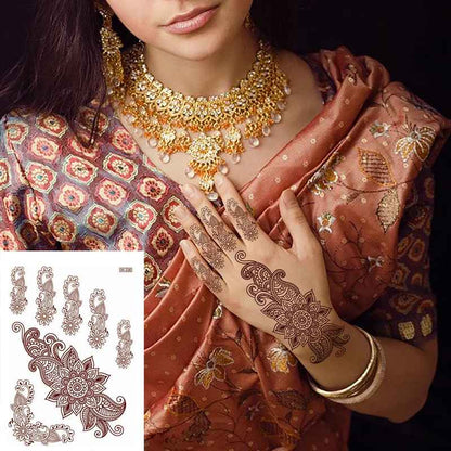 Waterproof Mehndi Stickers Pack of 3