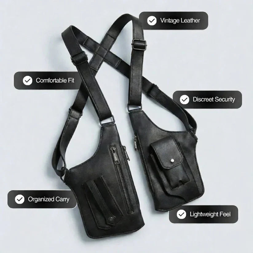 Adjustable Medieval Leather Harness Holster Bag