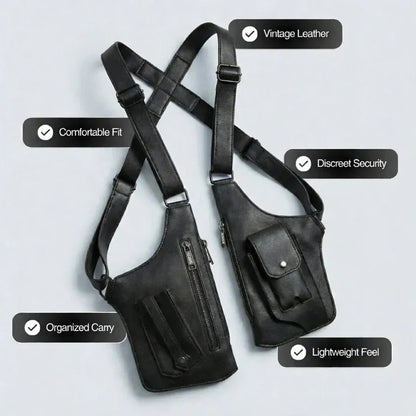 Adjustable Medieval Leather Harness Holster Bag
