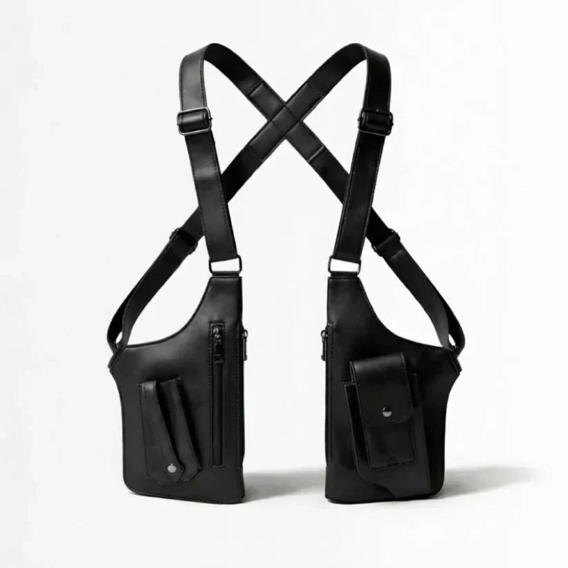 Adjustable Medieval Leather Harness Holster Bag