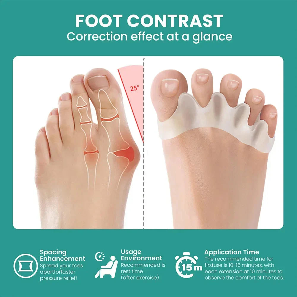 Soft Silicone Toe Spacer & Foot Corrector
