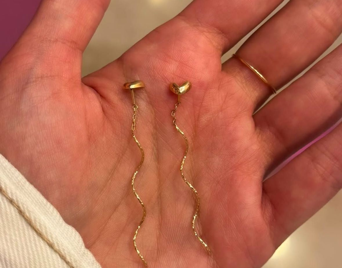 Heart Wave Earrings