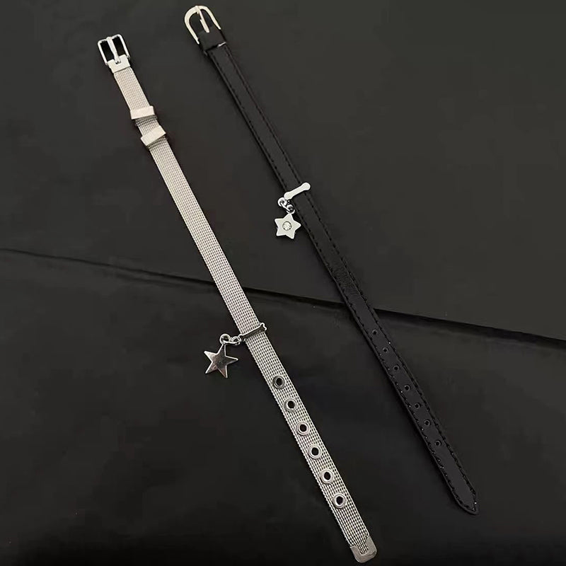 Y2K Star Pendant Adjustable Bracelet