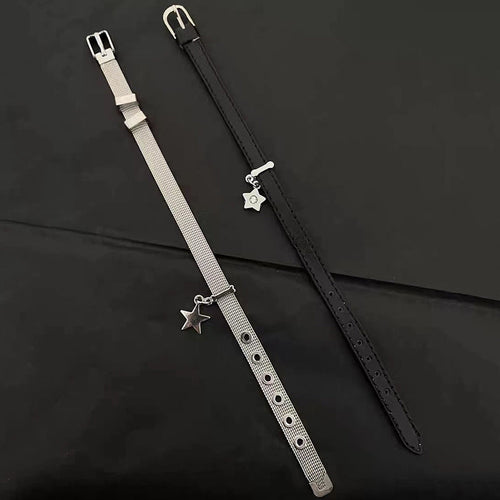Y2K Star Pendant Adjustable Bracelet