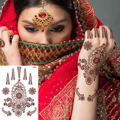 Waterproof Mehndi Stickers Pack of 3
