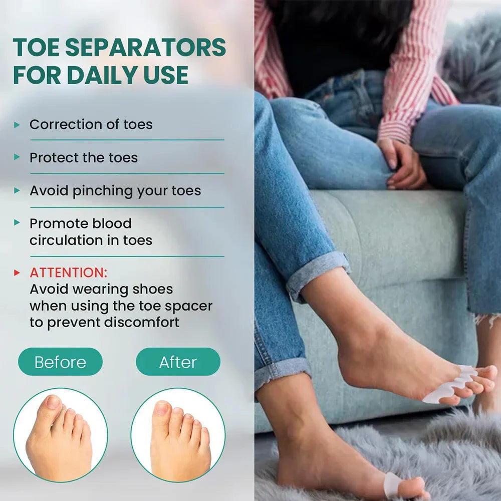 Soft Silicone Toe Spacer & Foot Corrector