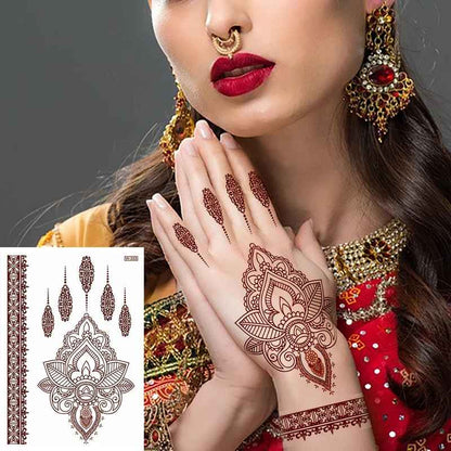 Waterproof Mehndi Stickers Pack of 3