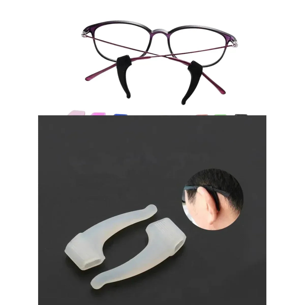 Silicone Anti Slip Ear Hooks For Glasses