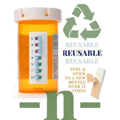 Weekly Pill Reminder with Color-Coded Indicators