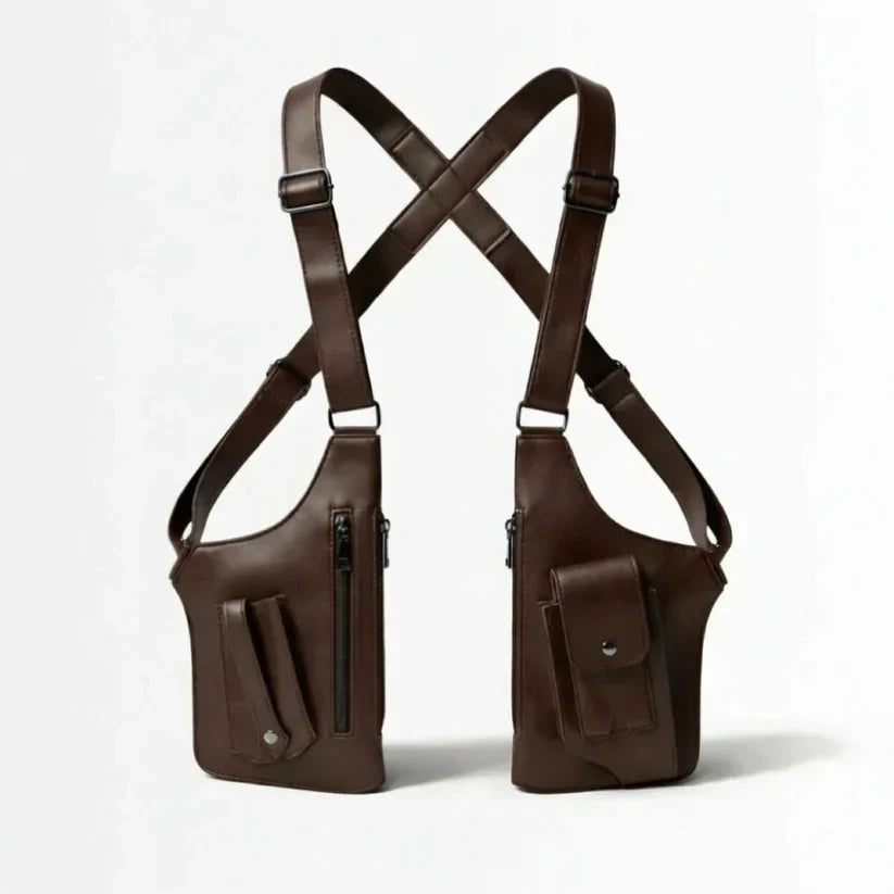 Adjustable Medieval Leather Harness Holster Bag