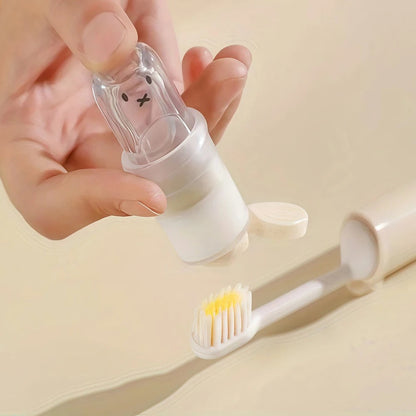 Mini travel toothbrush and toothpaste set