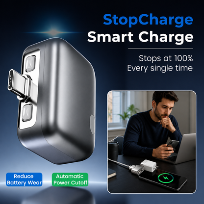 140W Automatic Charging Disconnector USB-C Fast Charging Auto Power Cut Off Adapter for Android, iPhone 15/16, Tablets & Laptops