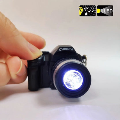 Mini SLR Camera LED Flashlight Keychain
