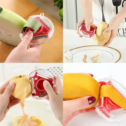 3 in 1 Rotary Round Vegetable Fruit Peeler Cutter