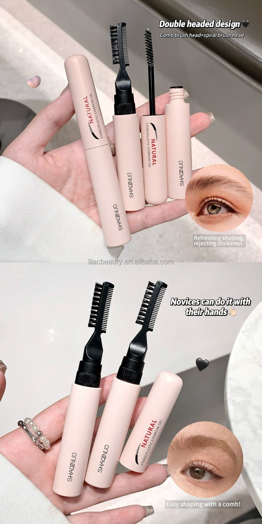 Transparent Brow Fixing Gel with Comb
