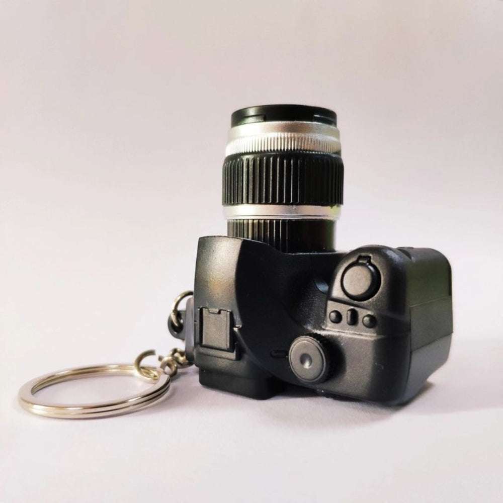Mini SLR Camera LED Flashlight Keychain