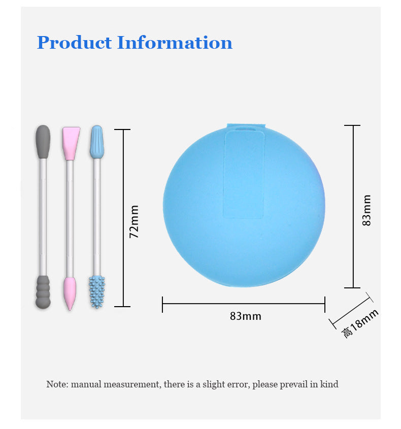 Reusable Silicone Cotton Swab Set