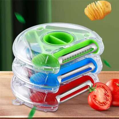 3 in 1 Rotary Round Vegetable Fruit Peeler Cutter