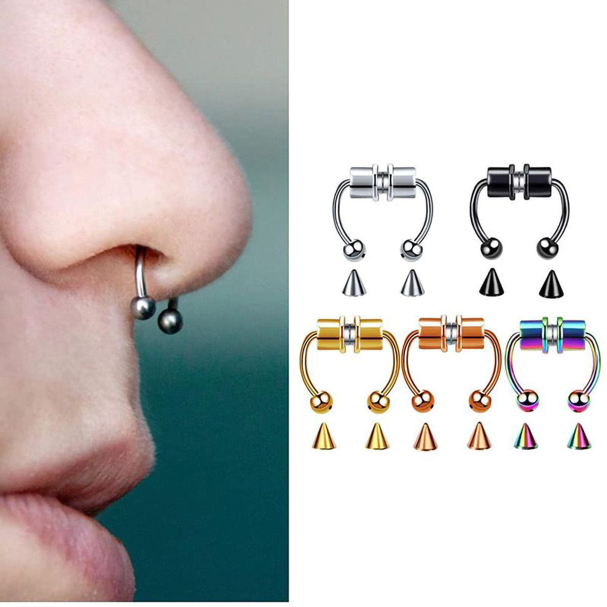 Non Piercing Nose Septum Hoop