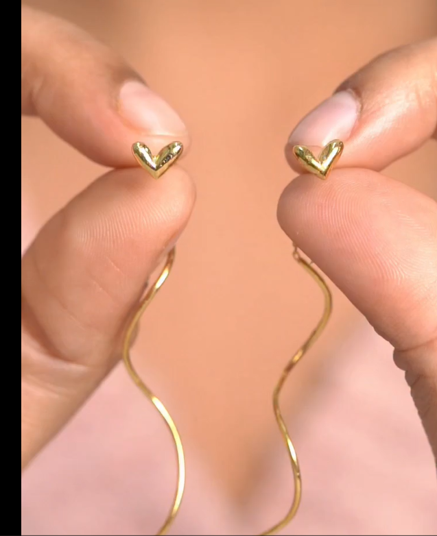 Heart Wave Earrings