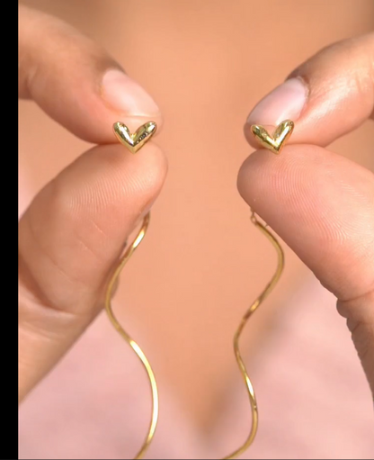 Heart Wave Earrings