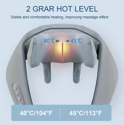 Electric Neck Shoulder Back Massager With Heat