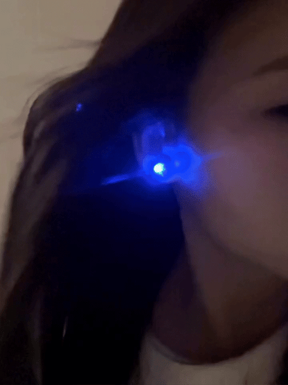 LED Ear Studs Ring Shinning Light