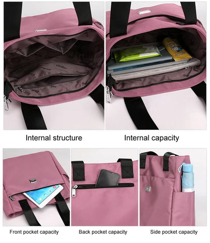 Water Repellent Multi Pocket Nylon Shoulder Bag👜