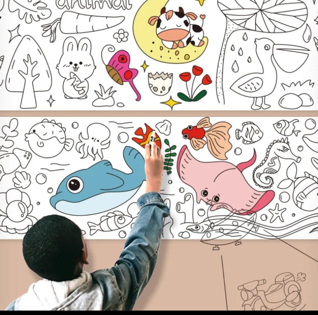 Coloring Paper Roll for Kids